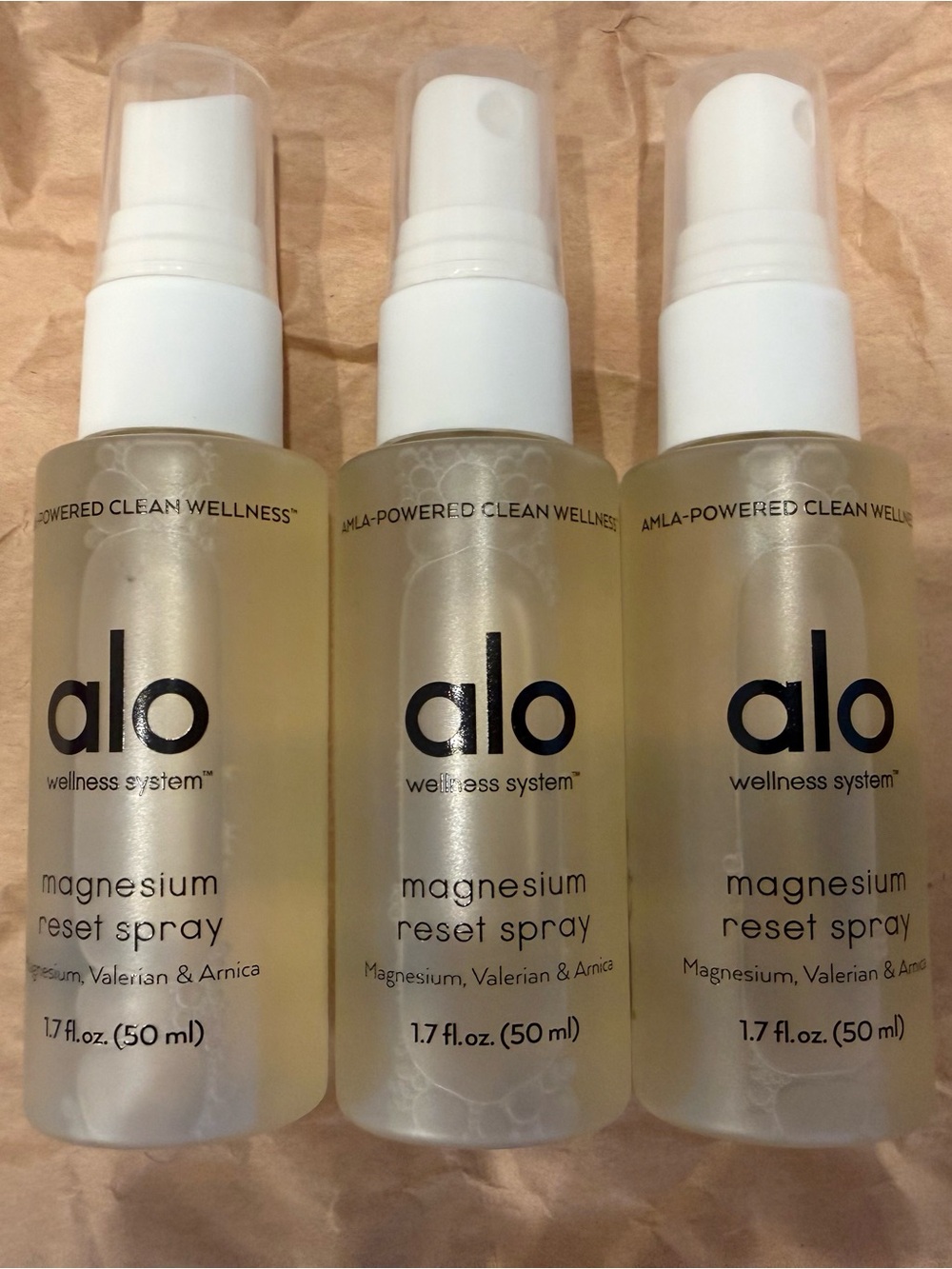 ALO Yoga Set of 3 Bottles Magnesium Reset Spray New